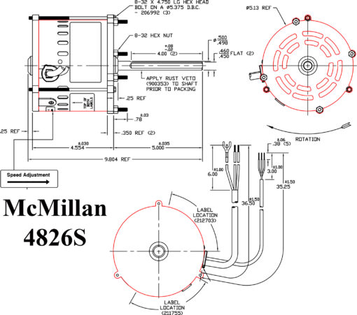 McMillan Electric 4286S Replacement Motor