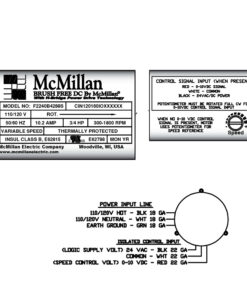 McMillan Electric 4288S Replacement Motor Wiring Diagram
