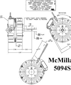 McMillan 5094S Replacement Motor Outline